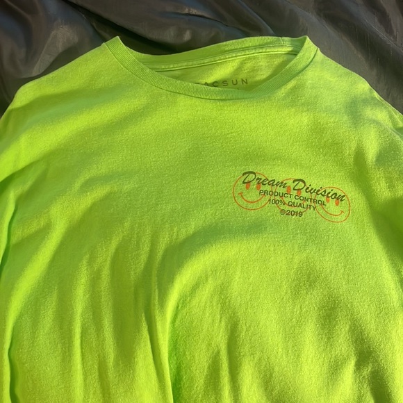 Pacsun Lime Green Graphic Tee, Worn 2x, Size XL - Picture 2 of 5